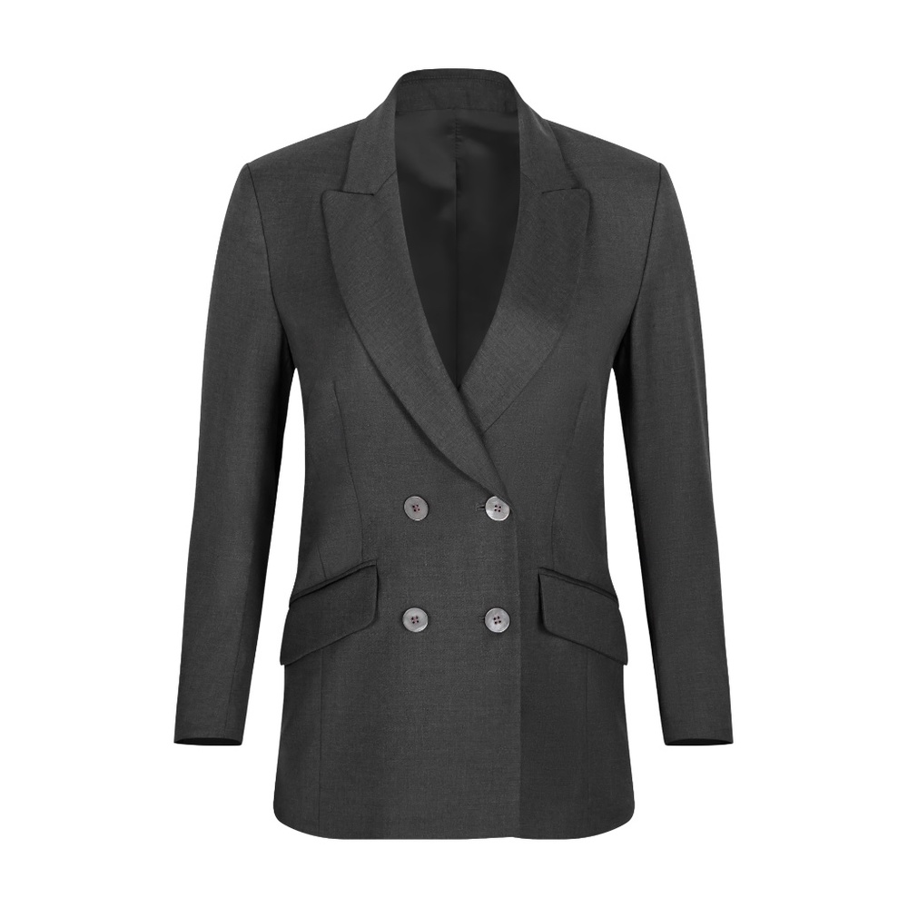 Sample Sale! VICENZI Blazer N°1 in Charcoal Grey Super 120s Merino Wool